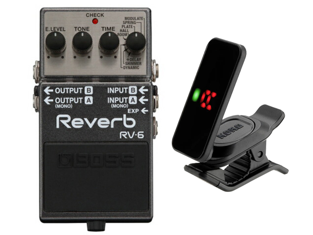 BOSS エフェクター 2点セット RV-6 SD-1W BOSS（ボス） BOSS Reverb RV-6 + KORG Pitchclip 2 PC-2 セット