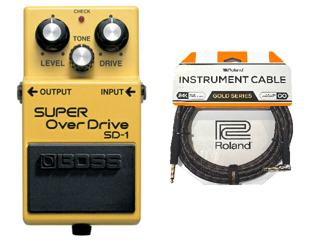 BOSS（ボス） BOSS SUPER OverDrive SD-1 + Roland ケーブル セット