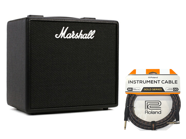 Marshall CODE25+Roland �P�[�u���Z�b�g�@�M�^�[�A���v