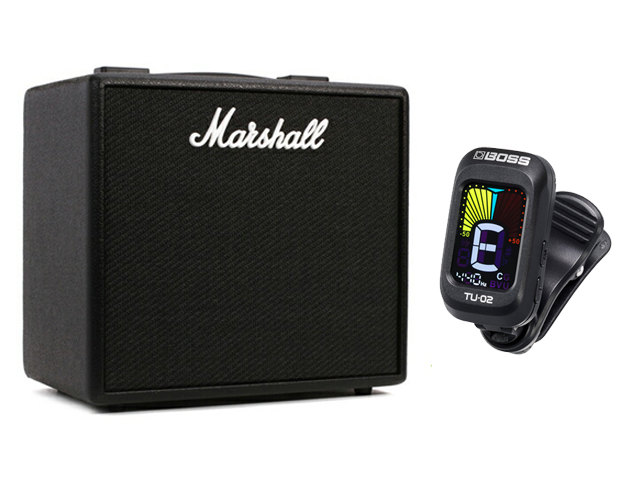 MARSHALL CODE25+BOSS TU-02�Z�b�g�@�M�^�[�A���v