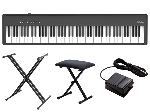 Roland FP-30X-BK + �L�[�{�[�h�X�^���h + �`�F�A �Z�b�g�@�f�W�^���s�A�m