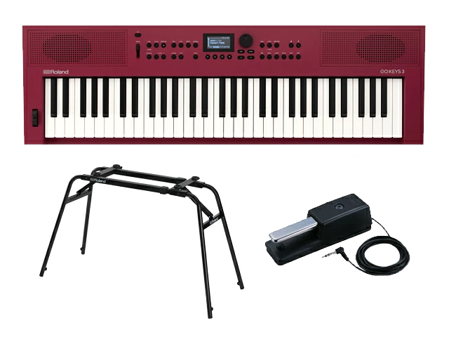 Roland GOKEYS3-RD + KS-13 + DP-10�Z�b�g �_�[�N���b�h  �V���Z�T�C�U�[