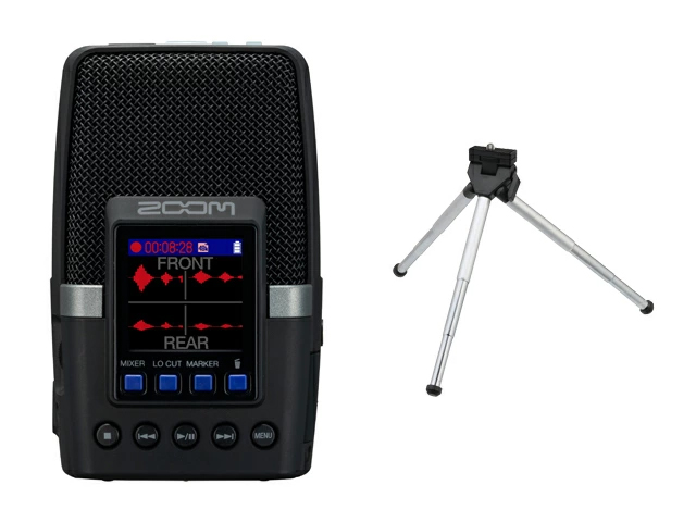 ZOOM H2essential + ミニ3脚 セット ハンディレコーダー : マークス