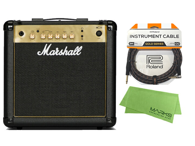 Marshall（アンプ） MARSHALL MG15 GOLD + Rolandケーブル+