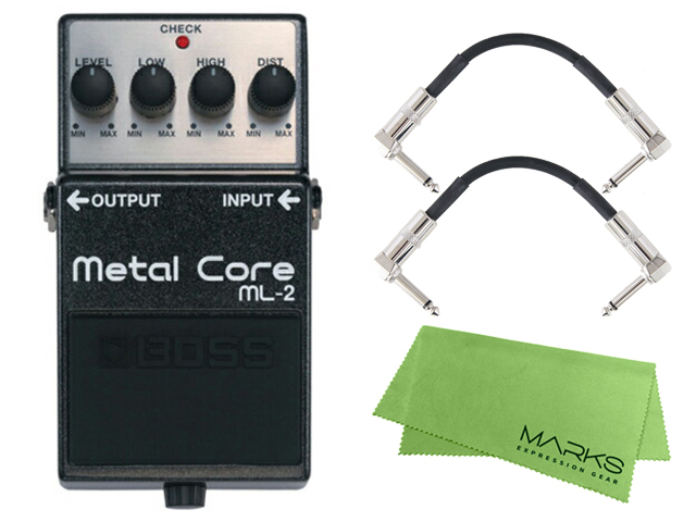 BOSS Metal Core ML-2 + モリダイラパッチケーブル2本 セット［マークス・オリジナルクロス付］　エフェクター