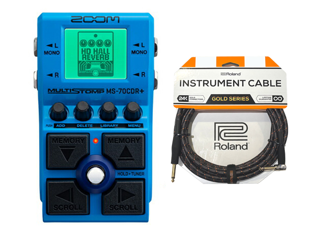 ズーム（zoom） ZOOM MultiStomp MS-70CDR+ + Rolandケーブル セット