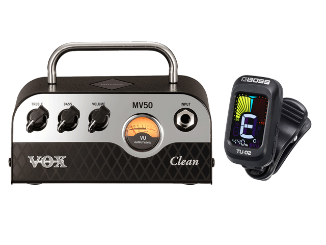 VOX MV50 Clean [MV50-CL] + BOSS �N���b�v�`���[�i�[ TU-02 �Z�b�g
