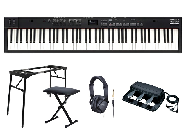 Roland RD-88EX �X�^���h+�`�F�A+3�{�y�_�� �Z�b�g �X�e�[�W�s�A�m
