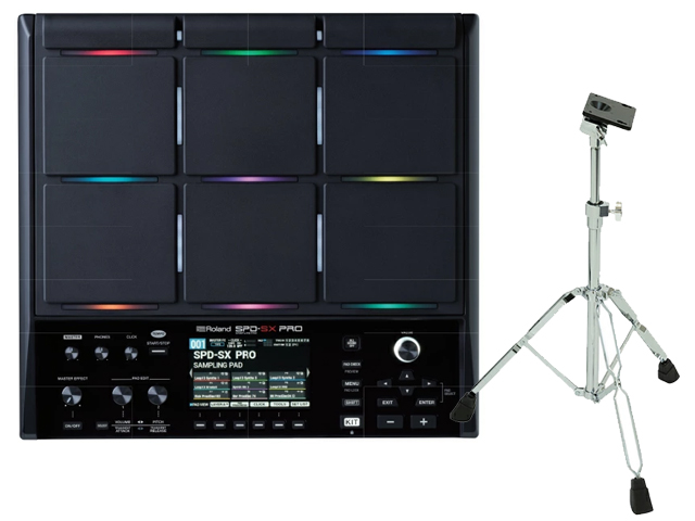 Roland SPD-SX PRO + ��p�X�^���h PDS-20 �Z�b�g�@�T���v�����O�p�b�h