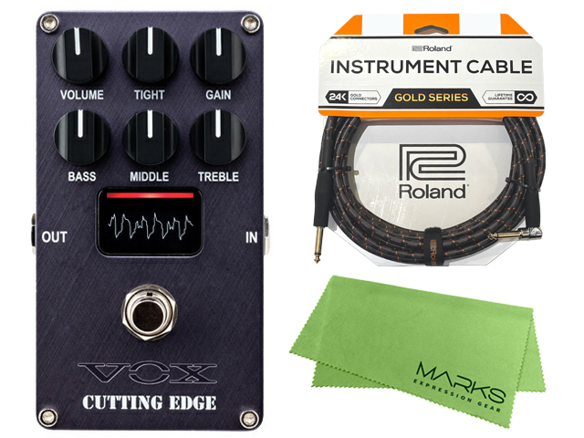 未使用品 新品 VOX CUTTING EDGE 送料無料 VOX CUTTING EDGE [VE-CE] + Roland ケーブル セット 真空管