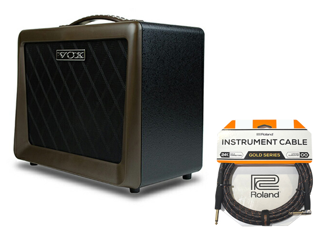 VOX VX50-AG + Roland�P�[�u�� �Z�b�g �A�R�[�X�e�B�b�N�M�^�[ �A���v