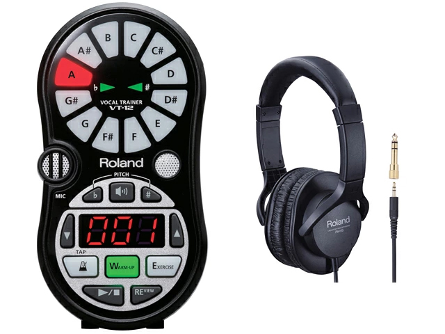 <�w�b�h�z���ERH-5�Z�b�g>Roland VT-12 �u���b�N VT-12-BK �@�{�[�J���g���[�i�[