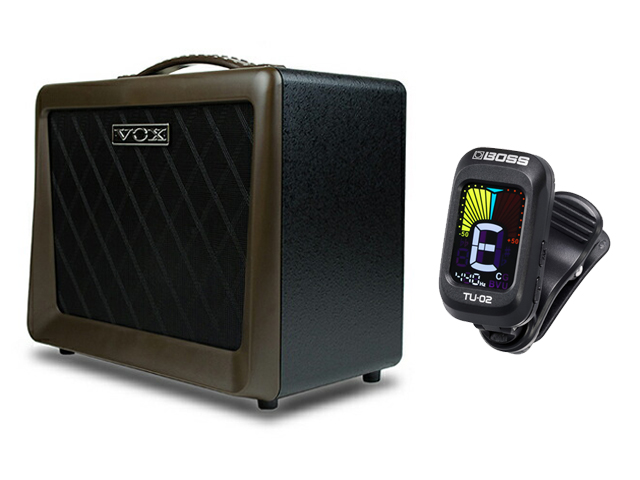 VOX VX50-AG + BOSS TU-02 �Z�b�g �A�R�[�X�e�B�b�N�M�^�[ �A���v