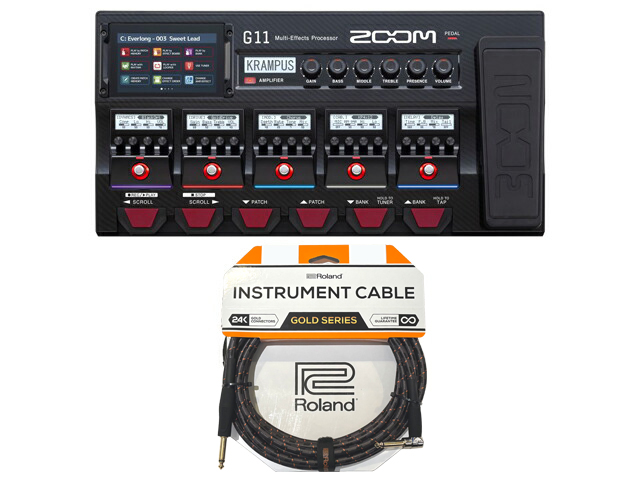 ズーム（zoom） ZOOM G11 + Rolandケーブル セット エフェクター 