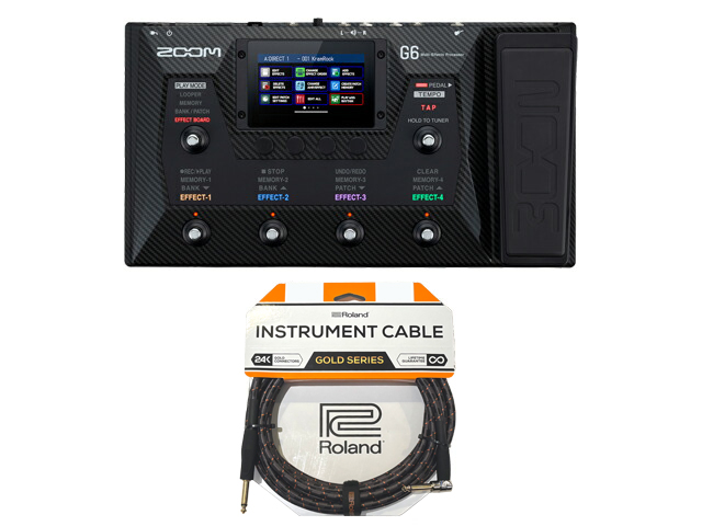 m*o様 ZOOM G6セット ズーム(楽器) ZOOM G6 + Rolandケーブル セット エフェクター