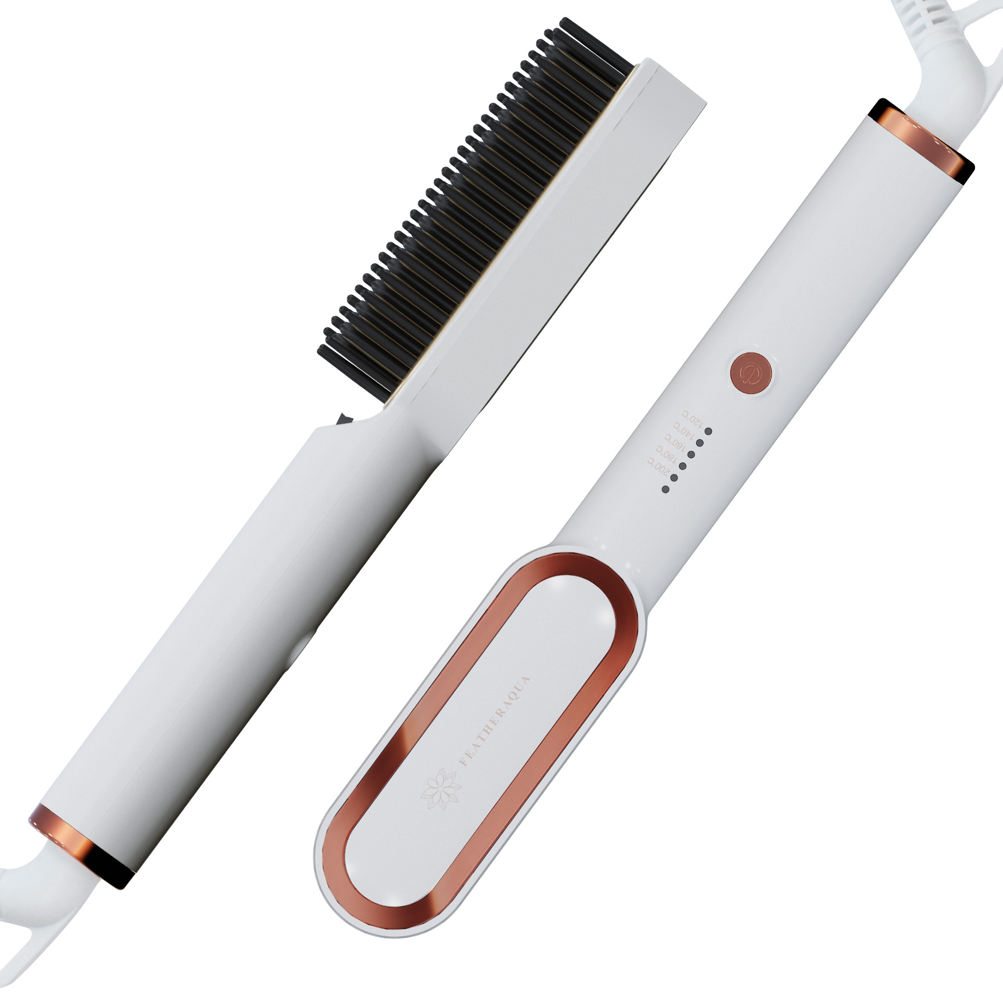 ヒートブラシ ミニブラシ ストレート ヘアアイロン 軽量264g 45