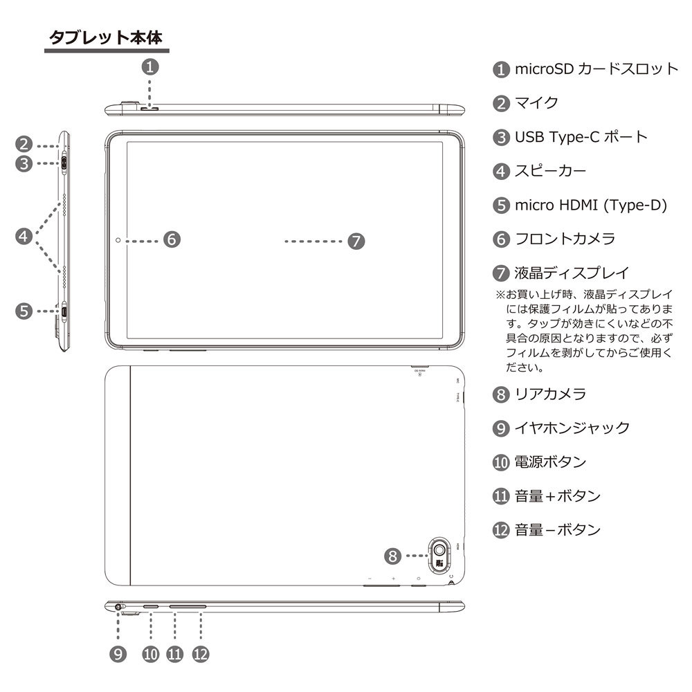 10.1インチ タブレット wi-fiモデル 本体 Android11 新品 128GB