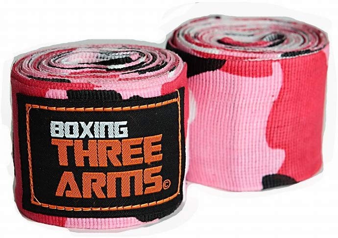 THREE ARMS ボクシングバンテージ 5.5cm×450cm バンテージ ボクシング 伸縮 ボクサー 格闘技 MMA 総合格闘技 テコンドー  キックボクシング インナー サポーター