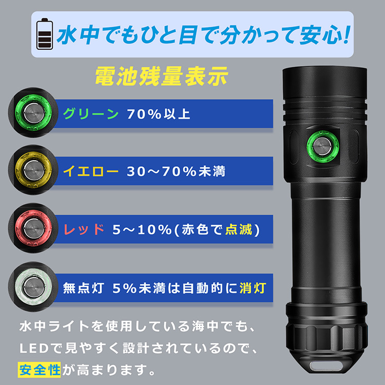 SPEAR SEALS 水中ライト 1200ルーメン 防水 100m | ダイビングライト ハンドライト 水中 潜水 ライト 懐中電灯 スピアフィッシング ダイビング 釣り 魚突き 魚 突き 銛 もり モリ 素潜り LED スピアシールズ