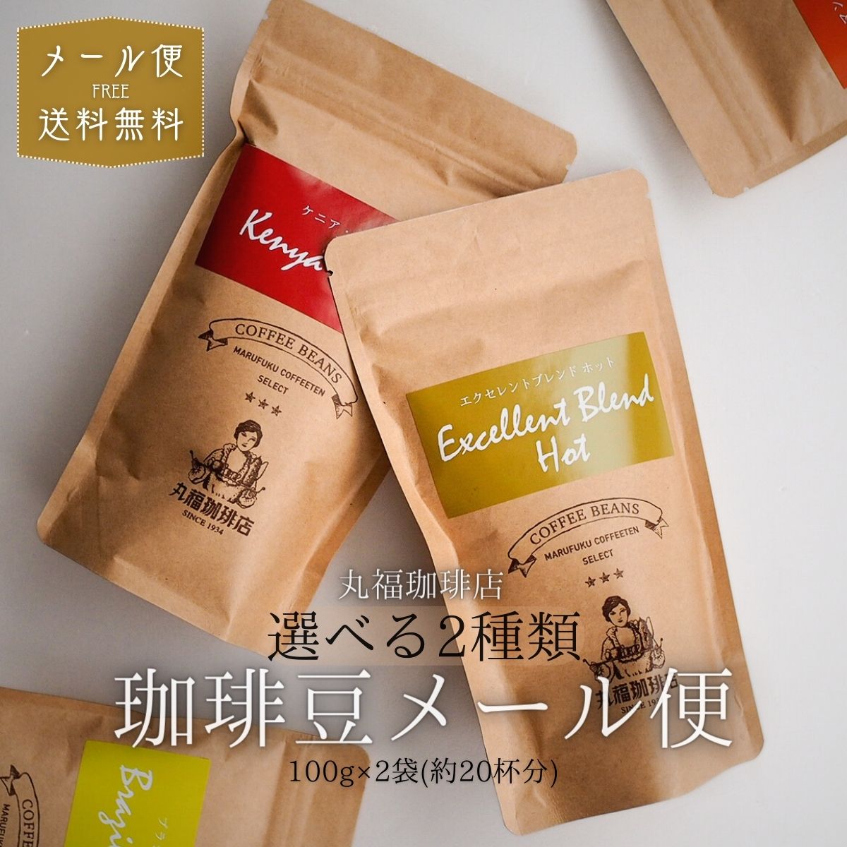 コーヒー豆 選べる2種 コーヒー豆 お試しセット 100g×2袋 本格 メール便限定 送料無料