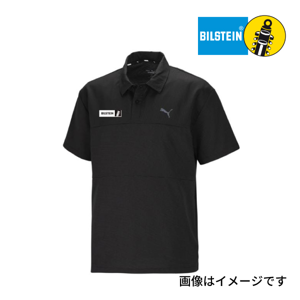 BIL-674905B-L BILSTEIN ビルシュタイン オリジナル PUMA（プーマ）製 Nurburgring ロゴ ポロシャツ 半袖  ブラック L 送料無料