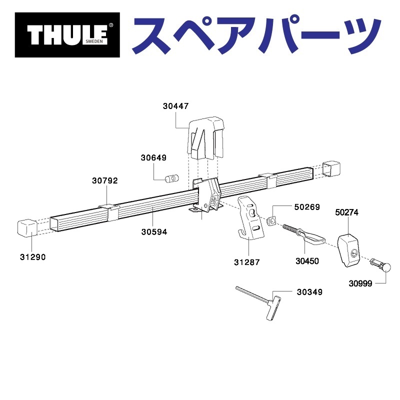 THULE スーリー スペアパーツ フットフック 853-0832 30792