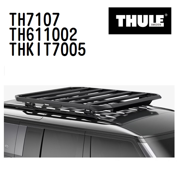Thule Evo - THULE スーリー 軍事基地球歴 TH7107 TH611002 THKIT7005 アウディ Q7 自動車-ルーフボックス、キャリア-ルーフラック