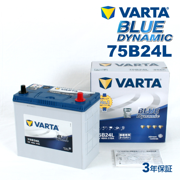 75B24L トヨタ ラクティス 年式(2010.11-2016.09)搭載(46B24L) VARTA BLUE dynamic VB75B24L 送料無料｜marugamebase