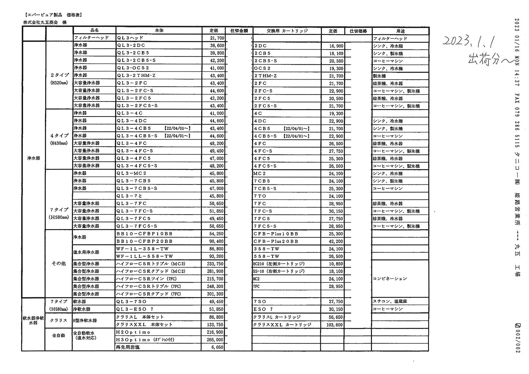 全国送料無料(※1)】業務用浄軟水器 エバーピュア 交換用カートリッジ