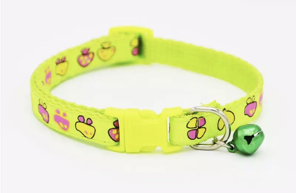 ペット用首輪 小型犬用首輪 猫用首輪 いぬ首輪 ねこ首輪 首輪きのこ 激安大特価 きのこ柄 鈴付き