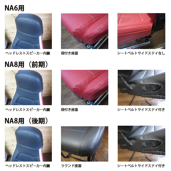 ロードスター シートカバーTYPE-A サイドダブルライン NA8前期 ロードスター シートカバーTYPE-A サイドダブルライン NA8前期