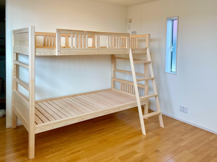 ひのき二段ベッドお客様使用例