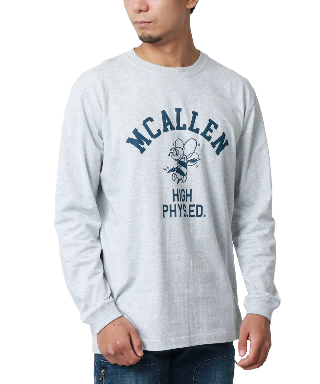 Tシャツ メンズ 長袖 MRU カレッジ プリント : マルカワ - 通販