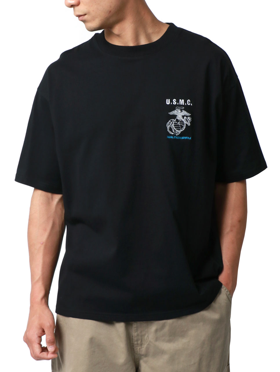 Tシャツ メンズ MRU エムアールユー 半袖 ミリタリー ロゴ 刺繍 Tシャツ メンズ MRU エムアールユー 半袖 ミリタリー ロゴ 刺繍