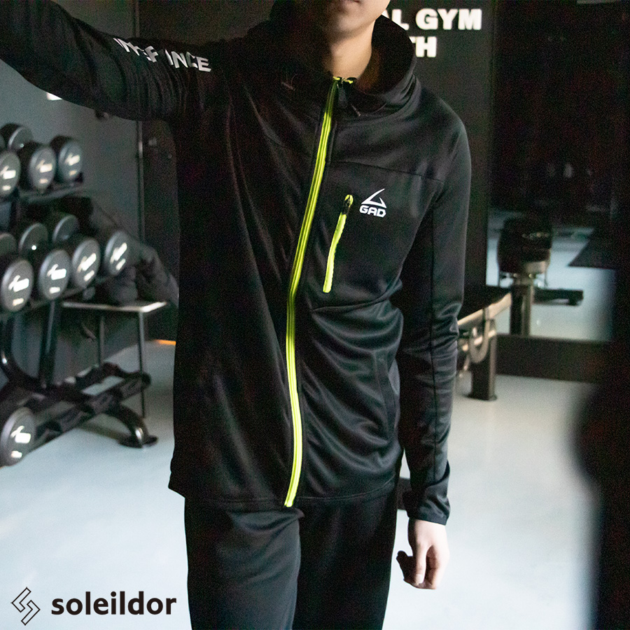 SOLEILDOR ソレイルドール ジャージ メンズ 上下 大きいサイズ スポーツウェア ランニングウェア トレーニングウェア 上下セット パーカー フード付 |  | 11