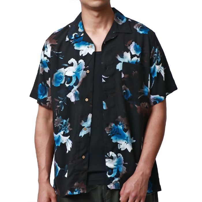 アロハシャツ メンズ 半袖 レーヨン 大きいサイズ 夏服 涼しい 総柄 シャツ 柄シャツ かりゆしウ...