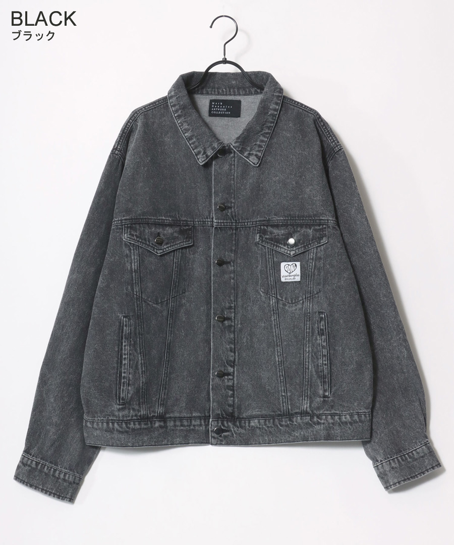 マークゴンザレス　デニムジャケット　Lサイズ MARK GONZALES ARTWORK COLLECTION オーバーサイズデニム
