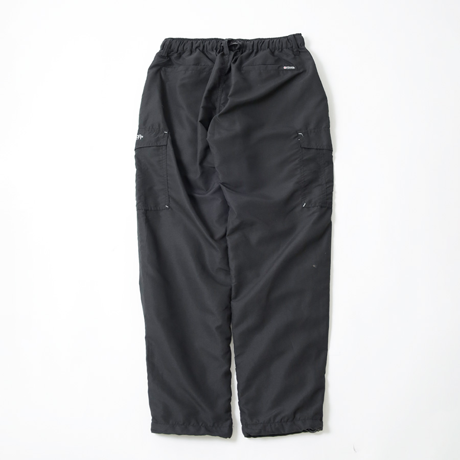 AND1 黒 カーゴパンツ フリース OUTDOOR PRODUCTS（アウトドアプロダクツ） カーゴパンツ メンズ