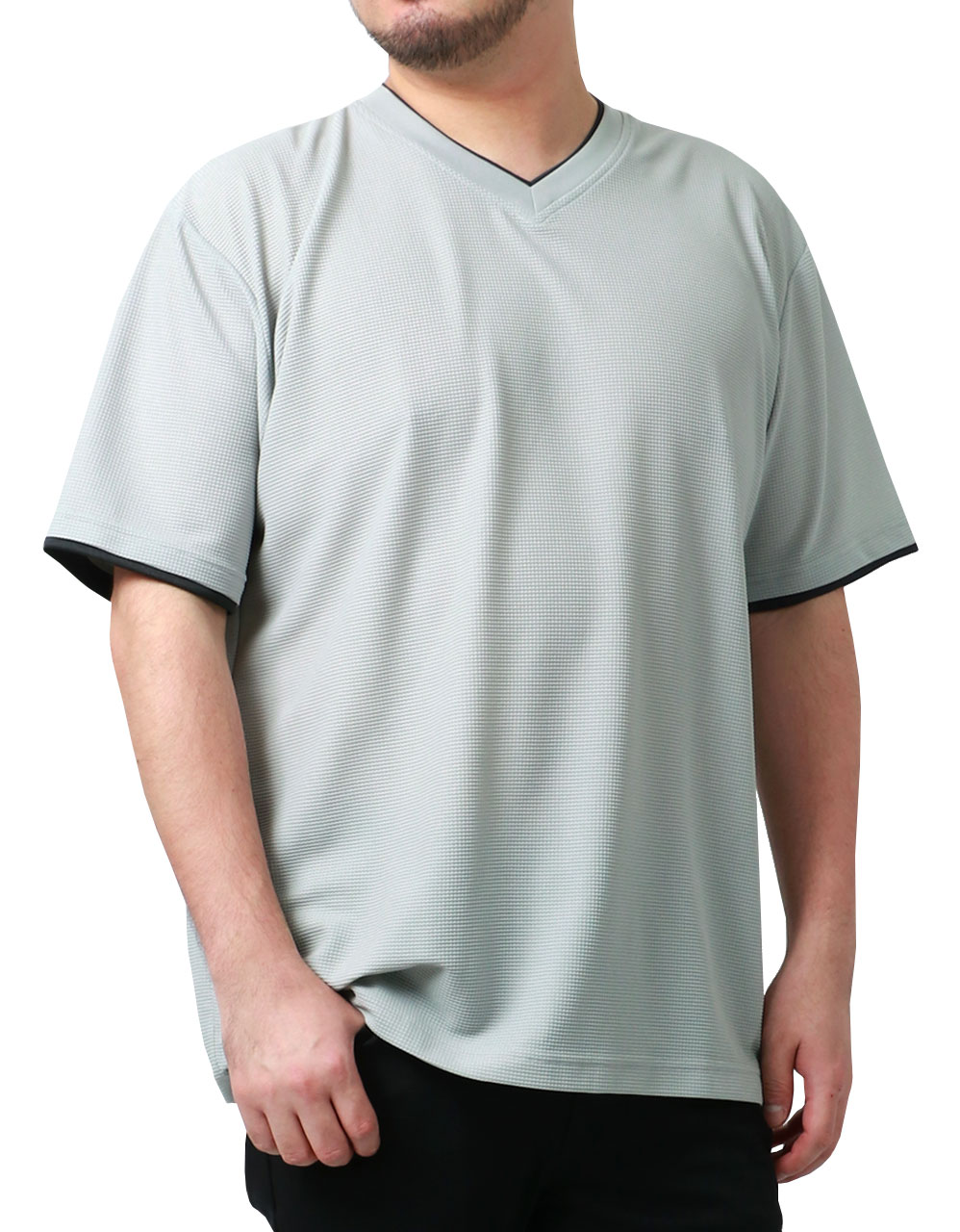 大きいサイズメンズ Tシャツ DISCUS ディスカス 半袖 Vネック