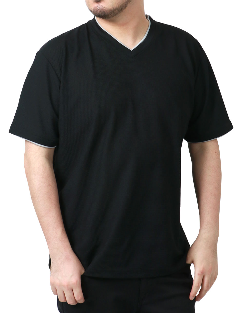 大きいサイズメンズ Tシャツ DISCUS ディスカス 半袖 Vネック