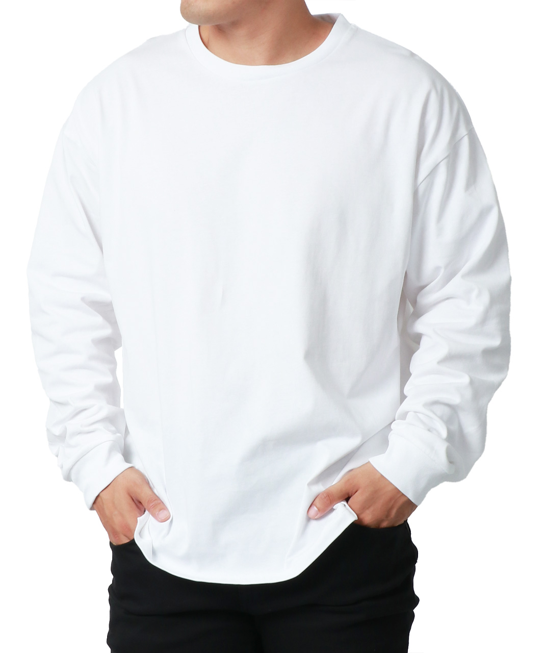 大きいサイズメンズ Tシャツ MRU 長袖 無地 吸汗速乾 UVカット