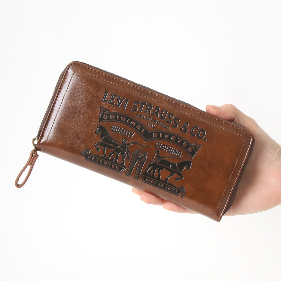 Levi's（リーバイス） 財布 メンズ ラウンドジップ ラウンドファスナー