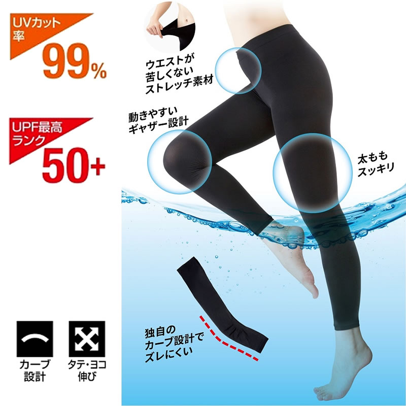 スポーツ（Tendence） UVレギンス アクアプラス 水陸両用 UVカット UV
