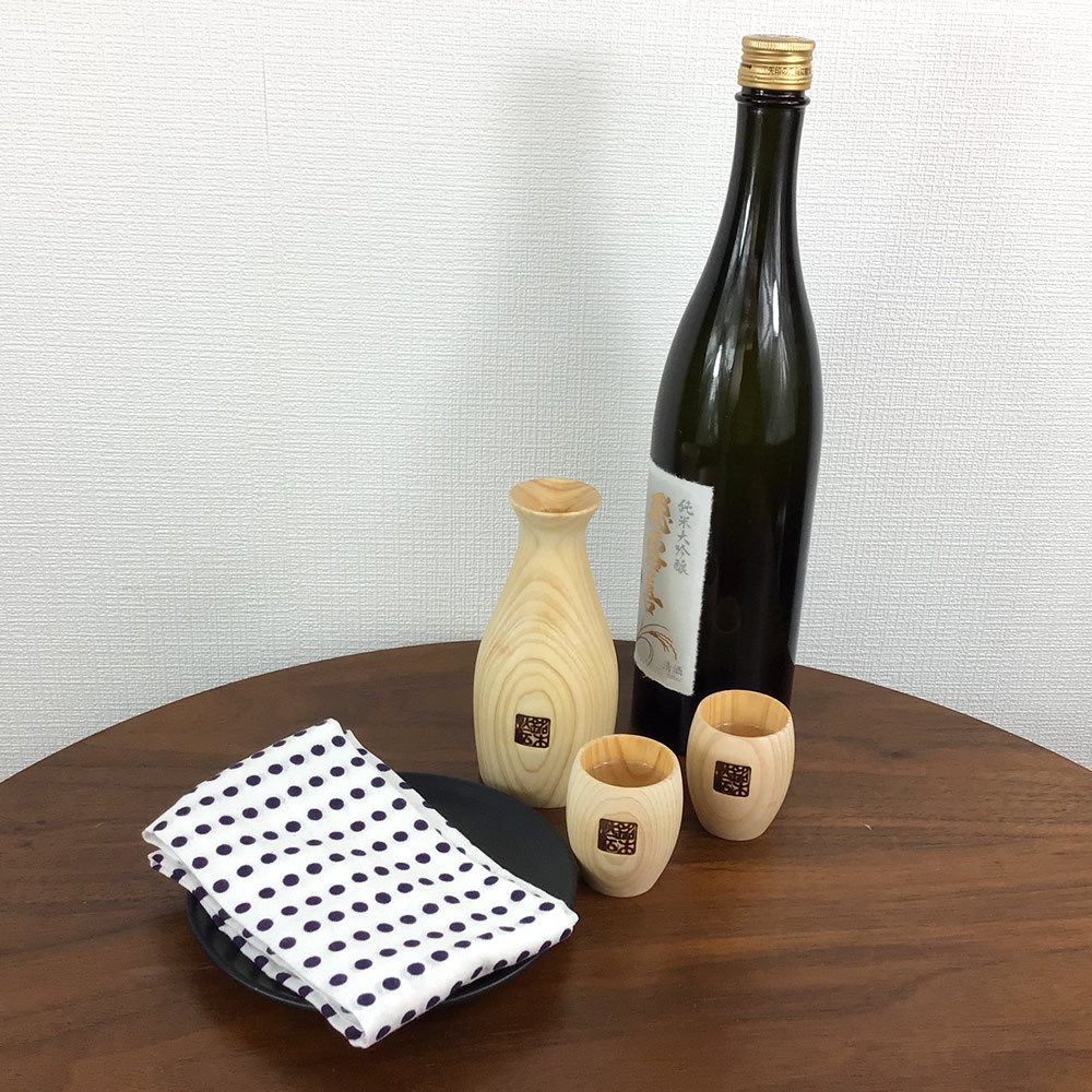 リッチ 森乃響 雅「檜とっくりおちょこ」 ヒノキ 天然木 木製