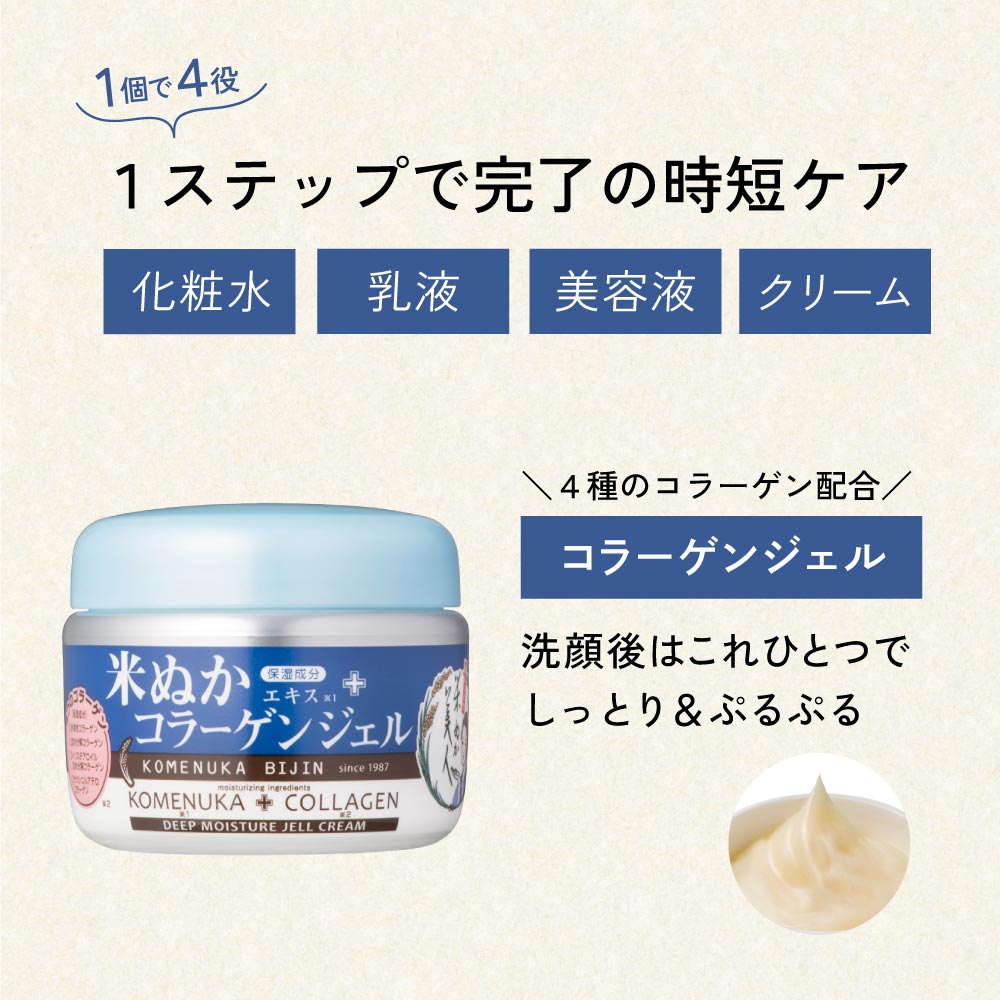 米ぬか美人 日本盛 オールインワンジェル 無香料 保湿 コラーゲン