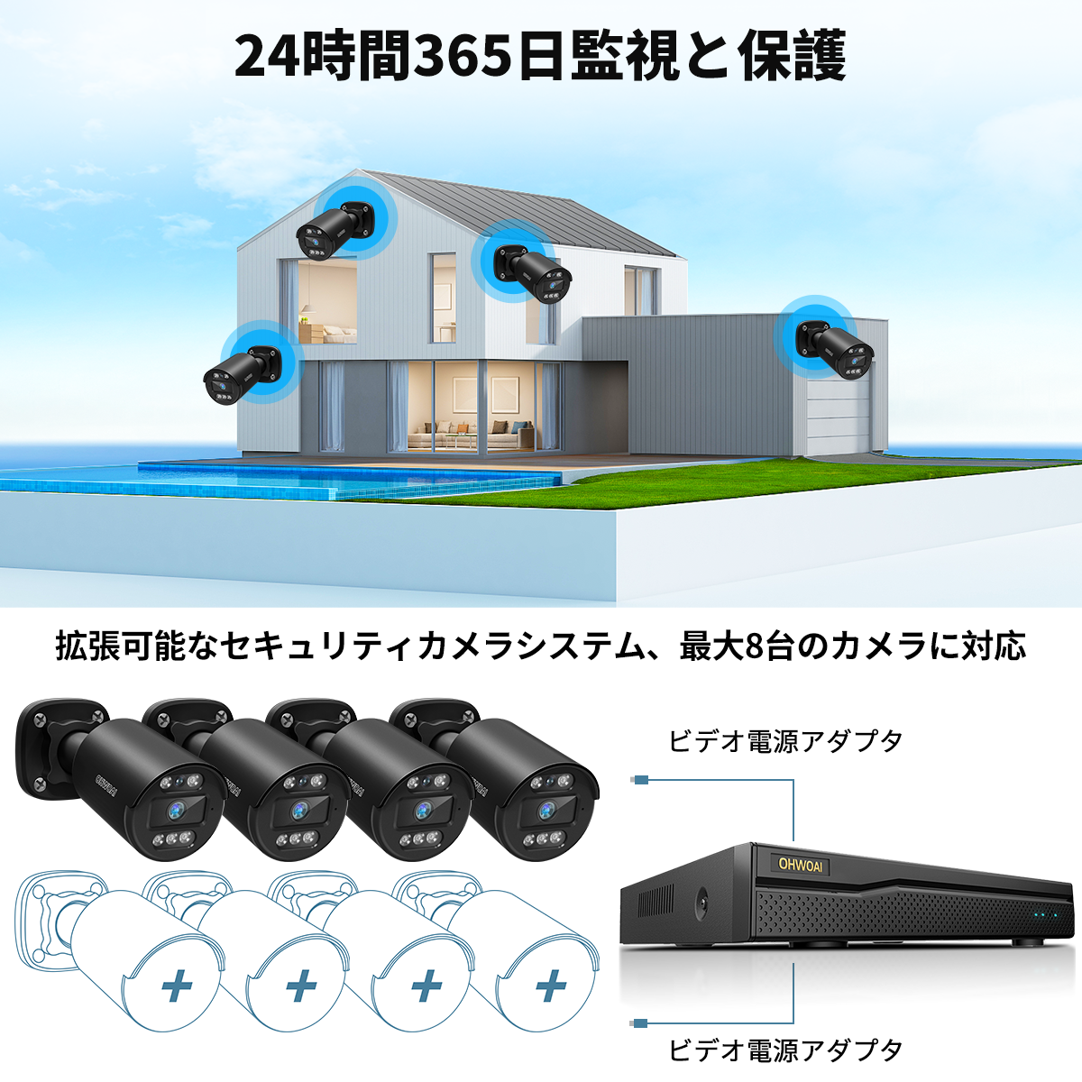 防犯カメラ 200MP アナログHDカメラ 屋外 家庭用 業務用 アナログ 防犯