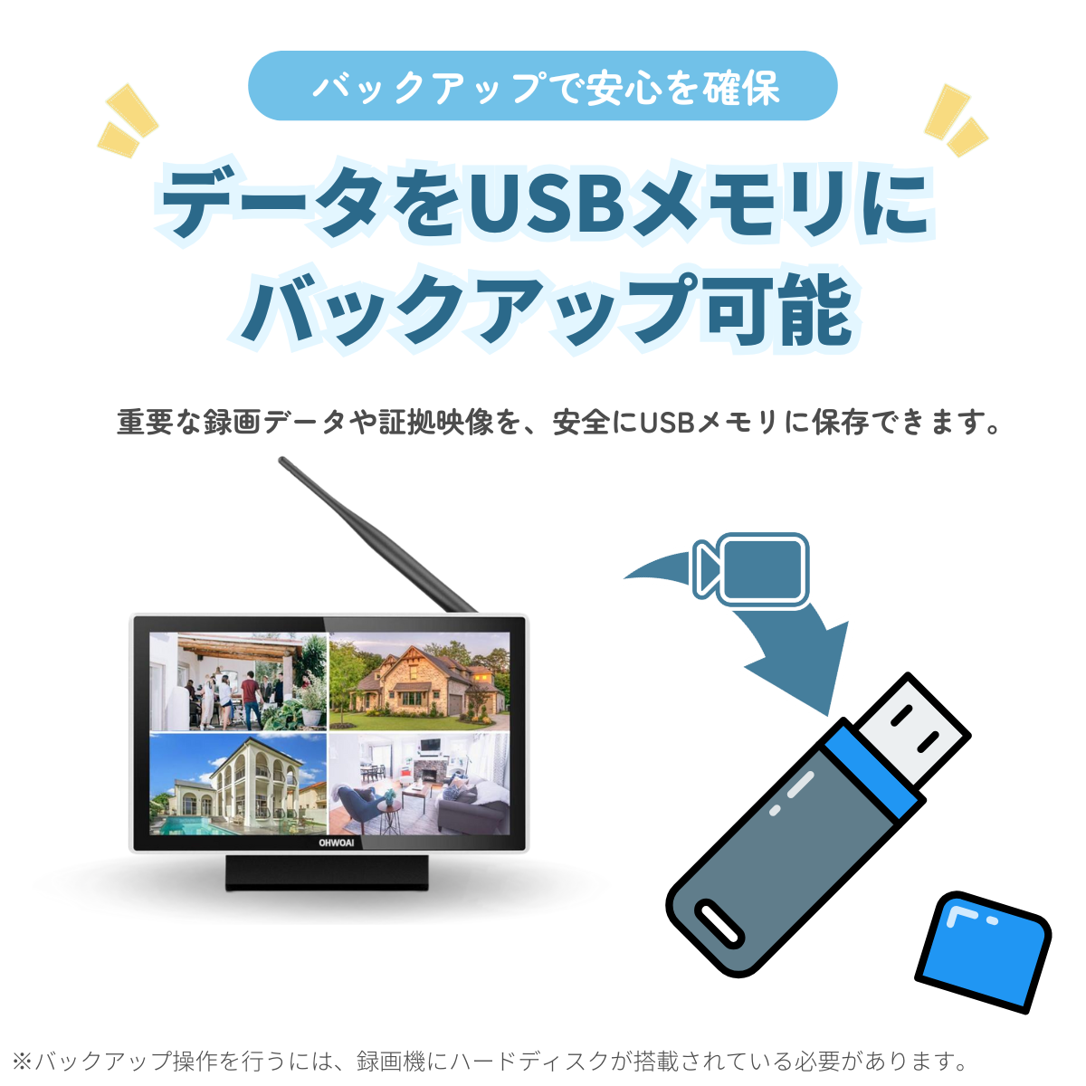 防犯カメラ 屋外 wifi 家庭用 セット ワイヤレス 500万画素 防犯カメラ