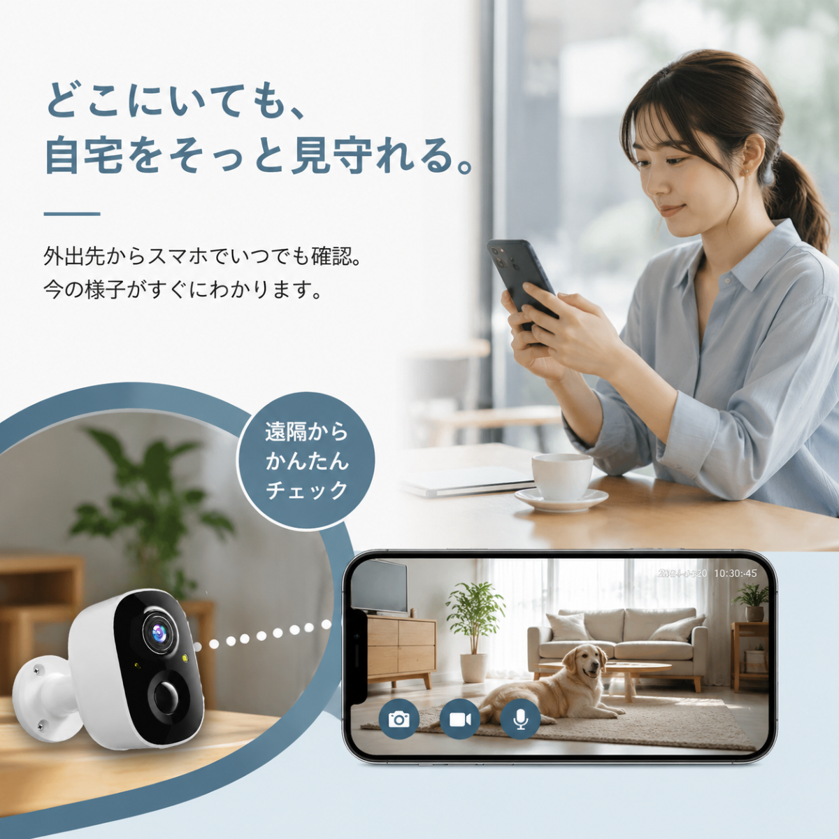 防犯カメラ 屋外 ソーラー 家庭用 監視カメラ wifi ワイヤレス