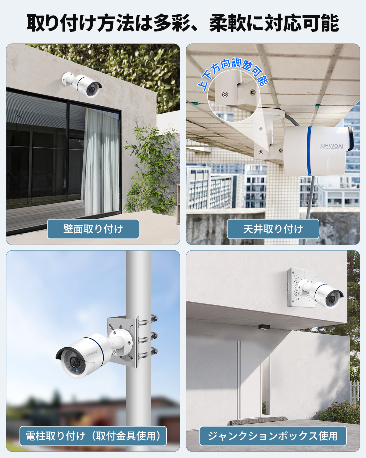 防犯カメラ 屋外 家庭用 監視カメラ 8台 防犯カメラセット 室内 500万