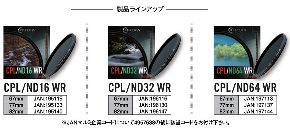 大放出セール大放出セール77mm CPL ND64 WR レンズフィルター